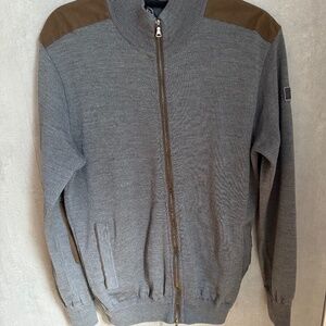 Paul & Shark Yachting Zip-Up Bomber Jacket –Made in Italy - Merino Wool (Size L)